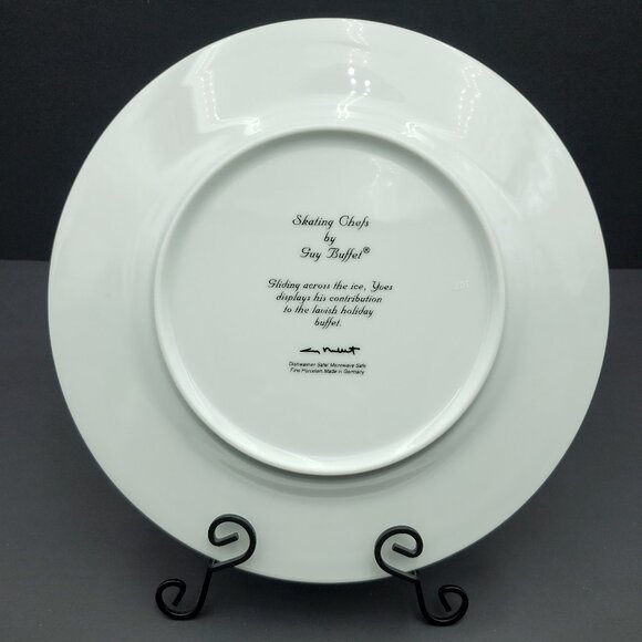 Williams Sonoma Skating Chefs by Guy Buffet Dinner Plate Yves Serving Plate - Picture 3 of 4